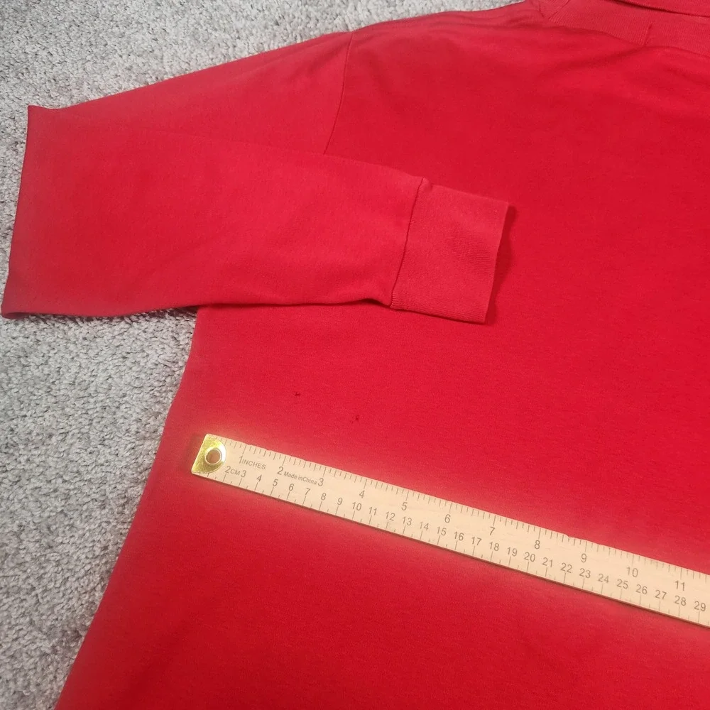Vtg Polo Ralph Lauren Sweater Mens Large Red Turtleneck Preppy Shirt Luxury READ